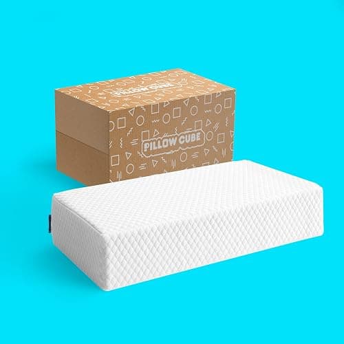 Pillow Cube Side Cube - 5" Cube Pillows for Side Sleepers, Cooling Memory Foam Pillows for Neck and Shoulder Pain - King, Queen, Twin 24"x12"x5" - Image 1