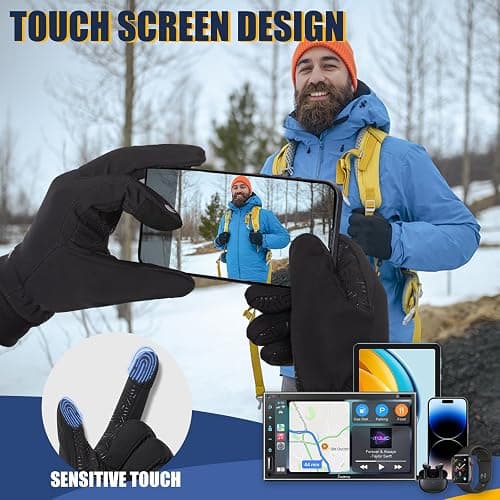 Pixel Panda Winter Gloves for Men Women Warm Touchscreen Gloves for Cold Weather for Cycling, Driving, Running, Hiking, Work thumbnail 3