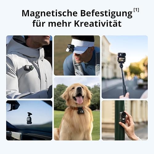 DJI Osmo Nano Standard Combo (128GB) - 4K/60fps kleine Vlogging-Kamera mit 1/1,3″ Sensor, 143° Weitwinkel-Video, 200 min Aufnahmezeit, schneller Datentransfer, POV-Kamera 4K für Sport, Vlog thumbnail 3