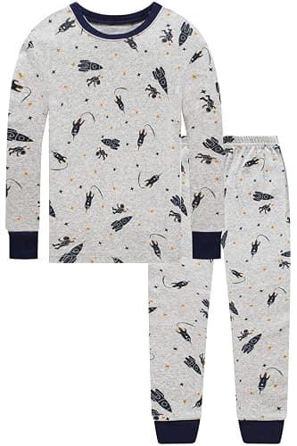 Dolphin&Fish Boys Pajamas 4Piece Toddler Kids Pjs Sets Cotton Toddler Clothes Sleepwears thumbnail 2