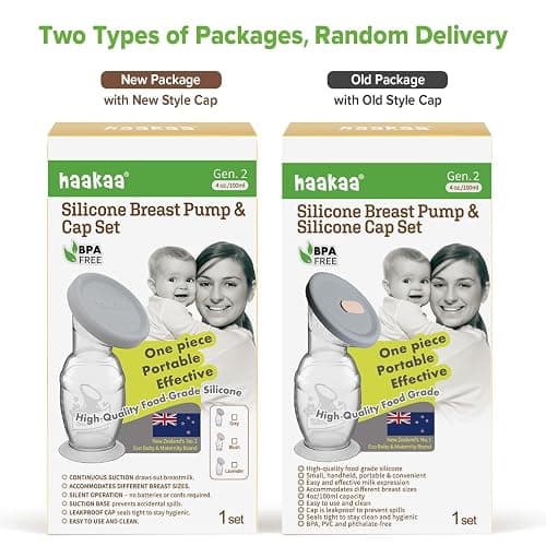 haakaa Manual Breast Pump with Suction Base and Silicone lid Set 4oz/100ml thumbnail 9