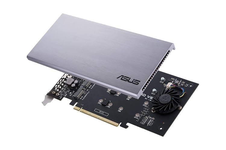 ASUS Hyper M.2 X16 PCIe 3.0 X4 Expansion Card V2 Supports 4 NVMe M.2 (2242/2260/2280/22110) Upto 128 Gbps for Intel VROC and AMD Ryzen Threadripper NVMe Raid thumbnail 2