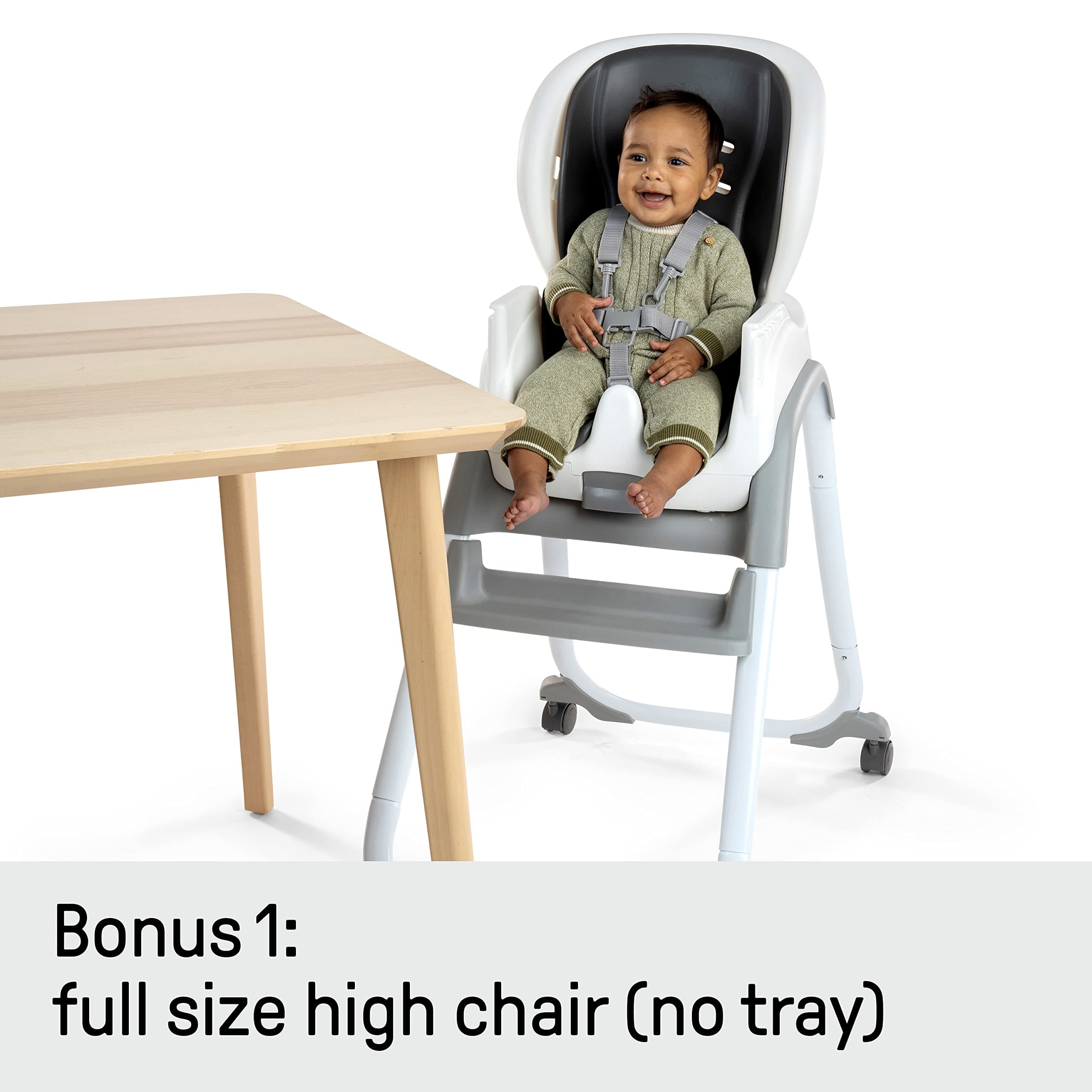 Ingenuity SmartClean Trio Elite 3-in-1 Convertible Baby High Chair, Toddler Chair, and Dining Booster Seat - Slate - Trio Elite Slate thumbnail 7