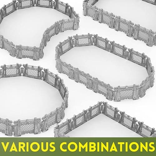 Oriate 12PCS Dinosaur Capture Fencing Accessories Playset, Plastic Dino Cages Kids Play Fence Enclosure, Suitable for Dinosaurs World Figurines Jurassic Fences thumbnail 6