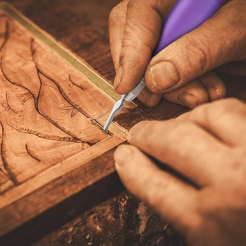 Umigy 24 Pack Craft Linoleum Cutter Kit Carving Tools Assortment Linocut Tools Block Cutters for Block Printing, Assorted Colors thumbnail 5