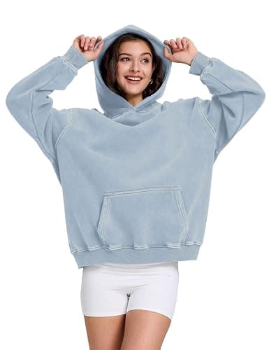 Hatant Oversized Hoodie Sweatshirts for Women Couples Heavyweight Hoodies Pullover Vintage Acid Wash Sweaters Pullover 2026 thumbnail 8