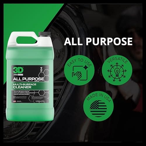 3D All Purpose Cleaner - 1 Gallon | Safe, Biodegradable Degreaser | Environmentally Friendly Car Care | Removes Spots, Dirt, Grime & Grease Stains | Made in USA | All Natural | No Harmful Chemicals thumbnail 5