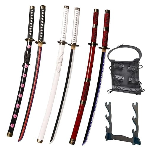 SV Anime Sword Cosplay Roronoa Zoro Sword Shusui&Wado Ichimonji&Sandai Kitetsu&Yubashiri&Death Surgeon Sword Katana103cm/40 inch - Image 1