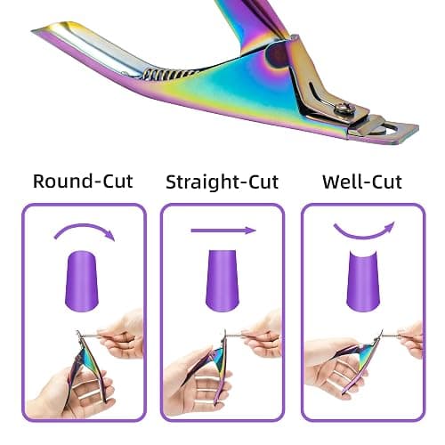 Yaya Acrylic False Nail Clipper with Magnets, Nail Tip Cutter with Length Measurement, 15Pcs Magnets (Rainbow) thumbnail 6