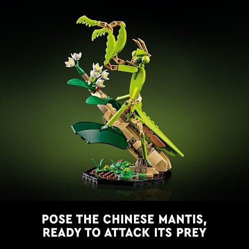 LEGO Ideas The Insect Collection, Fun Gift for Nature Lovers, with Life-Size Blue Morpho Butterfly, Hercules Beetle and Chinese Mantis Display Models, Bug Building Set and Nature Décor, 21342 thumbnail 5