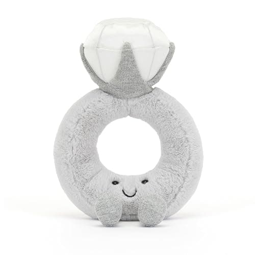 Jellycat Amuseables Diamond Ring Stuffed Toy, 8 inches - Wedding Ring Plush - Engagement and Wedding Gift thumbnail 5