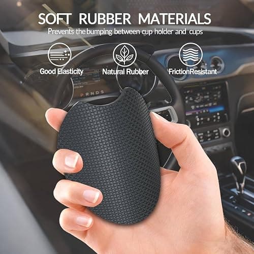2Pcs Black Leopard Print Car Coasters,2.75" Neoprene Cup Holder Coasters | Universal Rubber Non‑Slip Mat, Drink Coaster Decor Auto Accessories Black Leopards Gifts for Women,Men thumbnail 3