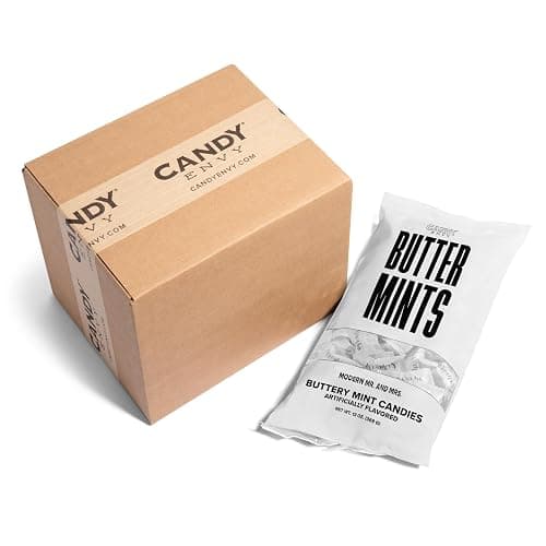 Candy Envy - Modern Mr. and Mrs. Buttermints - 10 Bags Casepack with Approximately 100 Mint Per Bag - Wedding Favors - Image 1