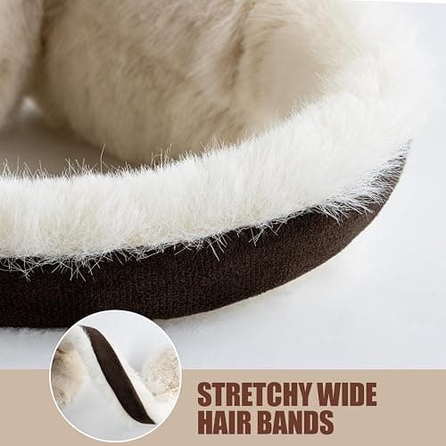 WATAME Womens Foldable Ear Muffs Fuzzy Faux Fur Earmuffs Fluffy Headband Ear Warmer Outdoor Girls Ear Cover thumbnail 4
