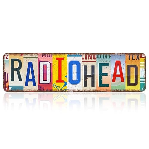 Vintage Radiohead Metal Tin Sign Music Album Posters Wall Decor for Music Room Grunge Room Studio Bedroom - Image 1