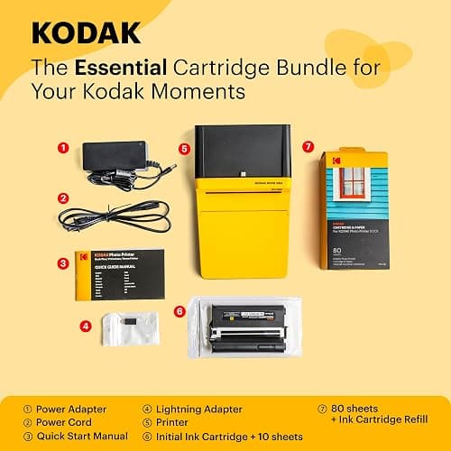 KODAK Dock ERA Plus 4PASS Instant Photo Printer, 4x6 inches, 90 Sheets Bundle thumbnail 2