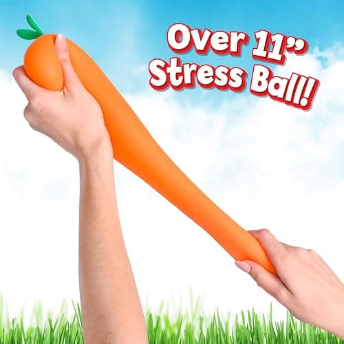 Toymendous Squishy Carrot – Jumbo 11.5 Inch Squishy Vegetable | Giant Stress Relief Toy | Fidget Sensory Food Fun for Kids, Teens & Adults thumbnail 2