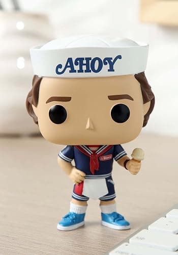 Funko Pop Television: Stranger Things - Steve Harrington with Hat & Ice Cream - Collectable Vinyl Figure - Gift Idea - Official Merchandise - Toys for Kids & Adults - Fantasy Fans thumbnail 2