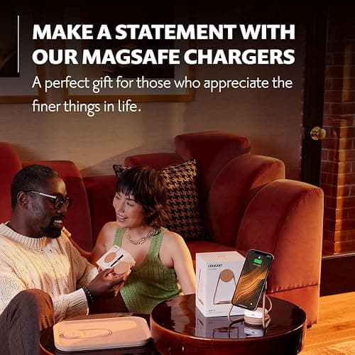 Courant MAG:3 Charger and Tray - Belgian Linen, Multi-Device Charger Compatible with MagSafe iPhones 16, 15, 14, 13, 12 or Wireless AirPod Cases (Charcoal) thumbnail 6