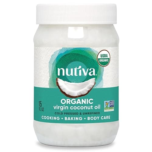 Nutiva Organic, Cold-Pressed, Unrefined, Virgin Coconut Oil from Fresh, non-GMO, Sustainably Farmed Coconuts, 15-ounce - Image 1