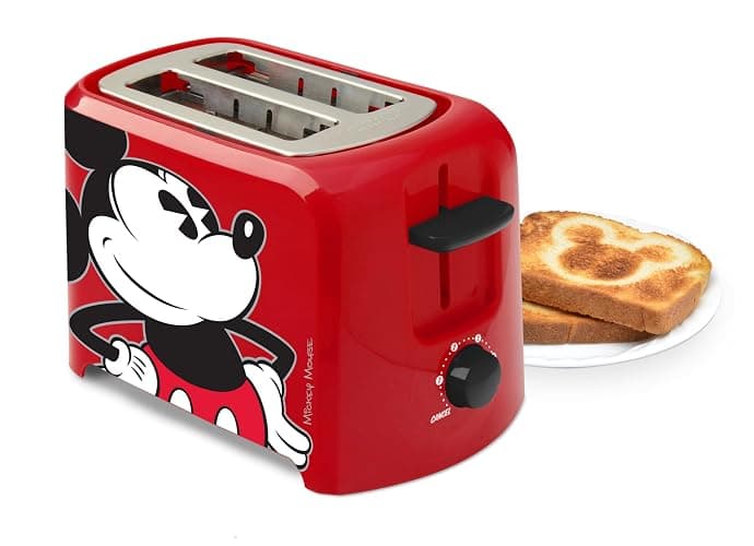 Disney Mickey Mouse 2 Slice Toaster by Select Brands - Disney Toaster for Breakfast Toast & Sandwich Bread - Kitchen Essential with Browning Control - Self-Centering Slots & High Rise Toast Lift thumbnail 3