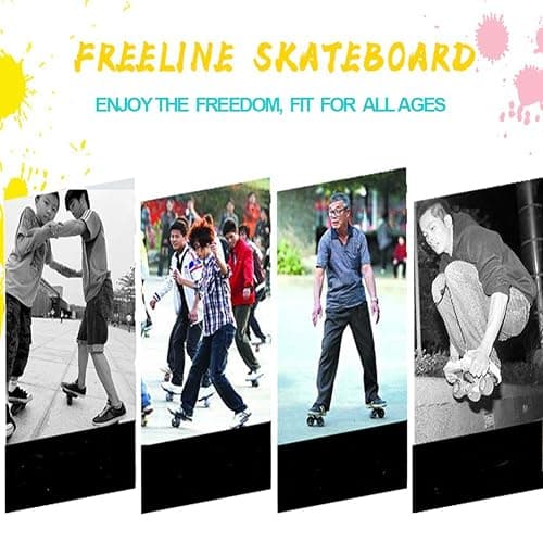 AsFrost Portable Roller Road Drift Skates Plate with Cool Maple Deck Anti-Slip Board Split Skateboard with PU Wheels High-end Bearings thumbnail 5