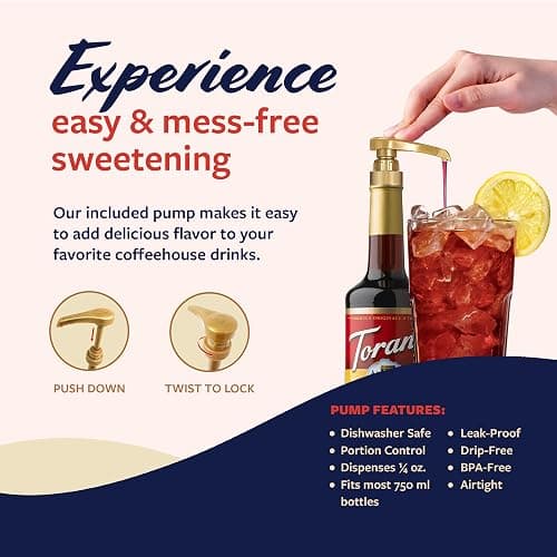 Torani Blackberry Syrup for Drinks, Flavoring for Iced Tea, Lemonade, and Sodas, Glass Bottle with Pump Included, 25.4 Fl Oz thumbnail 5