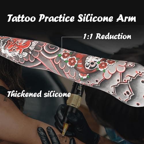 TAIDU Tattoo Soft Silicone Practice Arm,High Simulation Tattoo Practice Tattoo Arm Skin,Easy to Color Waterproof,1:1 Reduction Durable Practice Training Arm,White thumbnail 4