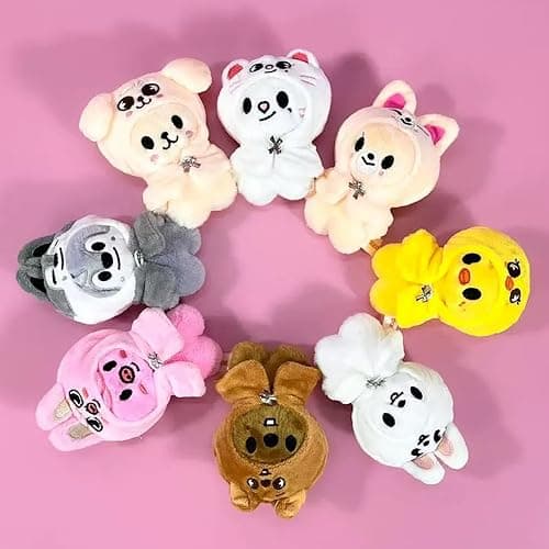 RHEETADA 8 PCS Skzoo Keychains 4 Inches SKZ Plush Keychains SKZ Set Key Handbag Pendants thumbnail 7