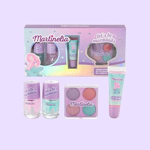 Martinelia Let’s Be Mermaids Complete Kids Makeup Set – Makeup Kit for Girls Ages 4-8 – Non-Toxic, Washable Pretend Play Set – Little Girl Dress Up and Beauty Gift for Toddlers and Kids thumbnail 5