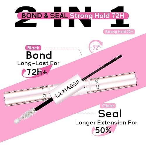 Lash Bond and Seal Waterproof Lash Remover Lash Cluster Glue for Eyelash Clusters DIY Lash Extension Kit at Home Pack 2 thumbnail 2