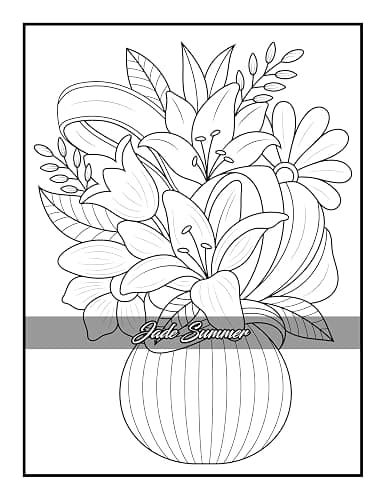 100 Flowers: An Adult Coloring Book with Bouquets, Wreaths, Swirls, Patterns, Decorations, Inspirational Designs, and Much More! thumbnail 3