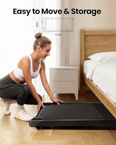 YIMUYIMU Walking Pad Treadmill, 6km/h Under Desk Treadmill for Home, 2.5HP Quiet Portable Electric Running Pad, Office Mini Walking Machine, 300LBS Capacity, Remote & LED Display, No Assembly thumbnail 4