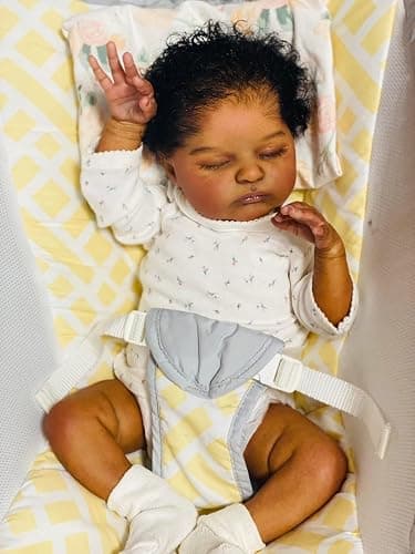 Hengluck Reborn Baby Doll Black Girl 18 Inch Realistic Newborn Baby Dolls Realistic African American Reborn Doll Toy with Clothes - Image 1