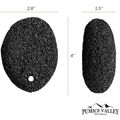 Pumice Stone - Natural Earth Lava Black - Callus/Corn Remover for Feet Heels and Palm - Pedicure Exfoliation Tool - Dry Dead Skin Scrubber - Health Foot Care thumbnail 5