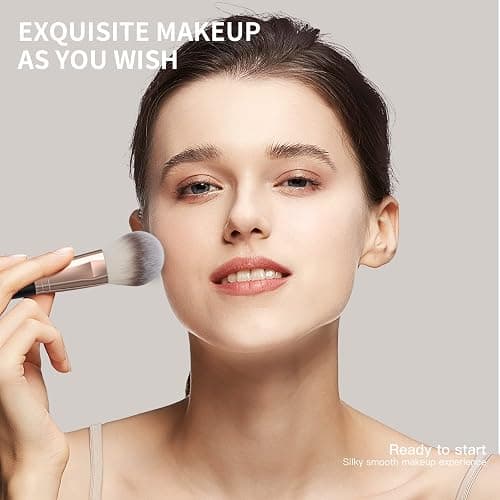 Makeup Brushes MAANGE 18 Pcs Professional Makeup Brush Set Premium Synthetic Face Kabuki Make Up Brushes Foundation Brush Blush Powder Eye Shadow Makeup Brush Set,with Bag thumbnail 7