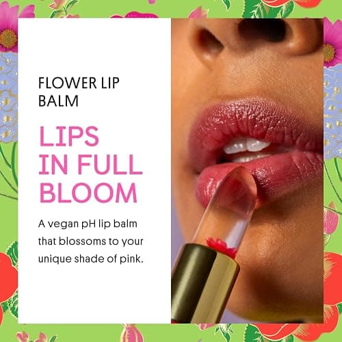 Winky Lux Flower Balm, pH Lip Balm, Color Changing Lipstick and Tinted Lip Balm, Vegan & Cruelty Free, Hydrate & Plump, Sheer Pink Lipstick, Pink Flower with Vanilla Scent thumbnail 2