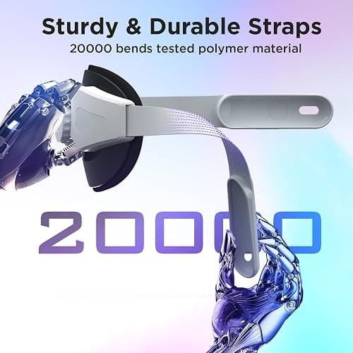 YOGES Head Strap Compatible with Meta Quest 3S & Quest 3, Comfort Head Strap for Elite Strap Replacement for Quest 3 Accessories Adjustable Lightweight VR Headset Strap thumbnail 3