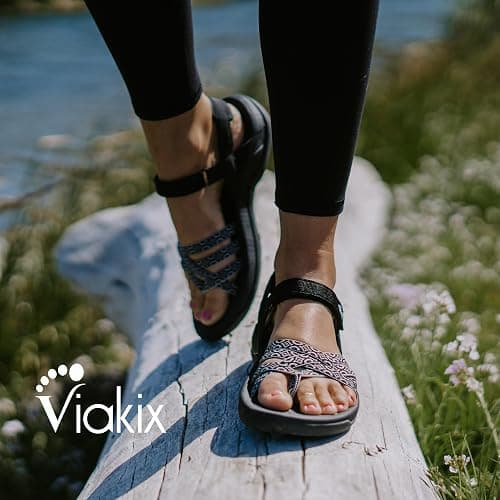 Viakix Women's Walking Sandals – Premium Comfortable Sport Sandals for Outdoors, Travel, Hiking, Beach & Everyday Wear thumbnail 6