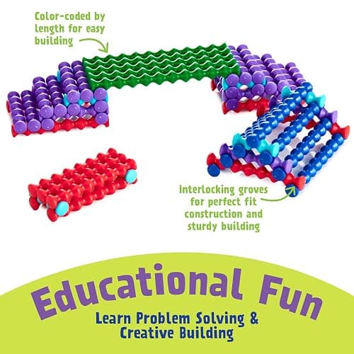 Playstix Construction Toy Building Blocks Set 150 Piece STEM Kit thumbnail 6