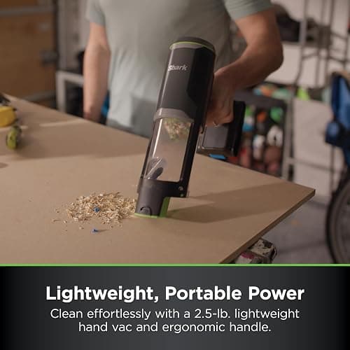 Shark PowerBoost Cordless 2-in-1 Car/Home Handheld PowerVac, Powerful Suction, 40 Minute Runtime, Portable, 3 Cleaning Modes, LED Screen, Furfins Tool, Duster Crevice Tool, Charcoal, BH102 thumbnail 7