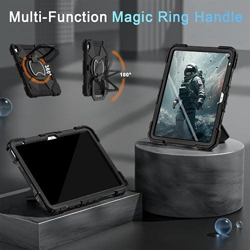 Auizotl Case for iPad (A16) 11th/10th Generation 2025/2022,360° Rotating Stand iPad Case 10th Generation with Screen Protector Pencil Holder,Heavy Duty Shockproof i Pad 11.0/10.9 Inch Cover,Black thumbnail 5