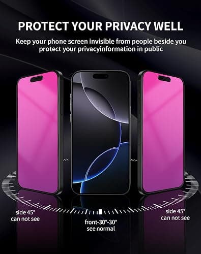 2 Pack Gradient for iPhone 14 Pro Max Privacy Screen Protector for iPhone14ProMax 6.7inch Tempered Glass [Auto-Installation] Anti Spy Anti Blue Light Eye Protection HD Clear Anti-Scratch No Bubble thumbnail 3