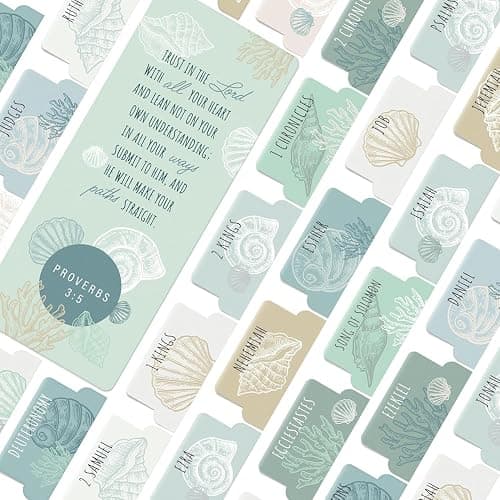 OFFILICIOUS Blue Bible Book Tabs, 100 Soft-Touch, Laminated Bible Tabs for Holy Bibles – Durable Tabs for Bible – Protestant & Catholic Bible Tabs Large Print, Bible Tabs for Women & Men - Image 1