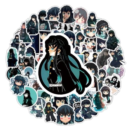 64pcs Classic Japanese Anime Stickers, Cute Cartoon Vinyl Waterproof Stickers for Water Bottle,Skateboard,Laptop,Phone,Journaling,Scrapbooking Decals for Teens Adults for Party Supply thumbnail 7