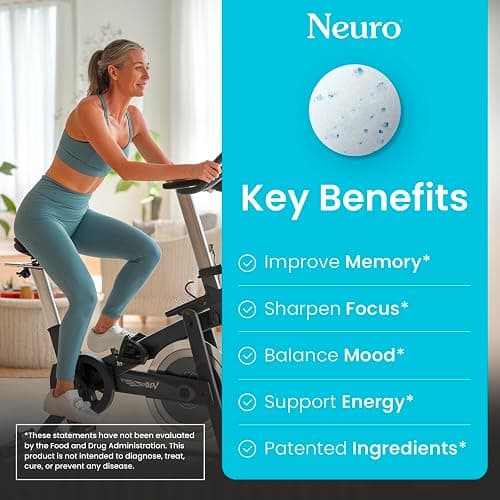 Neuro Memory & Focus Gum - Nootropic Gum with Vitamin B12, Vitamin B6, L-Theanine & Ginseng Extract - Natural Brain Support Supplement - Vegan, Caffeine & Sugar Free Chews - Peppermint, 90 ct thumbnail 4