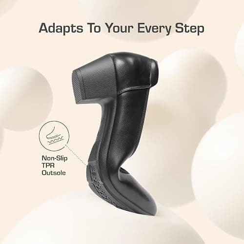DREAM PAIRS Women's Low Chunky Heels Comfortable Block Work Pumps Closed Round Toe Dress Shoes for Office Business thumbnail 7