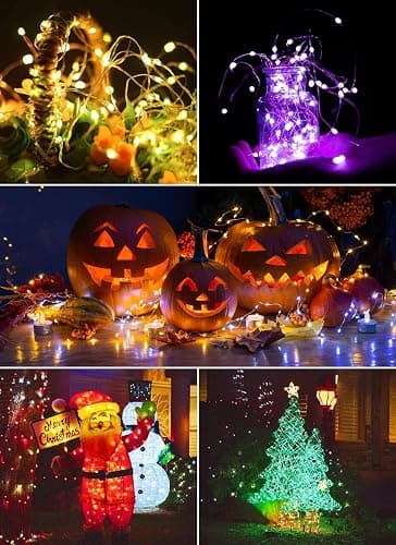 Minetom Color Changing Fairy String Lights - 33 ft 100 LED USB Silver Wire Lights with Remote and Timer, Starry Fairy Light for Bedroom Party Indoor Christmas Decoration, 16 Colors, Adapter Included thumbnail 3