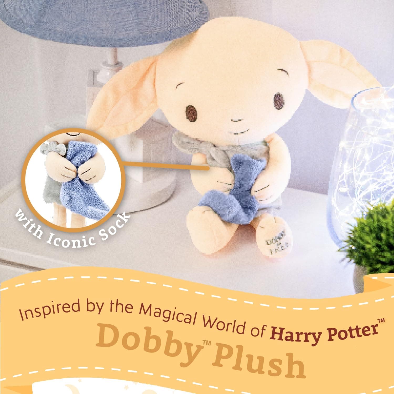 Harry Potter Plush Dobby Holding Sock thumbnail 2