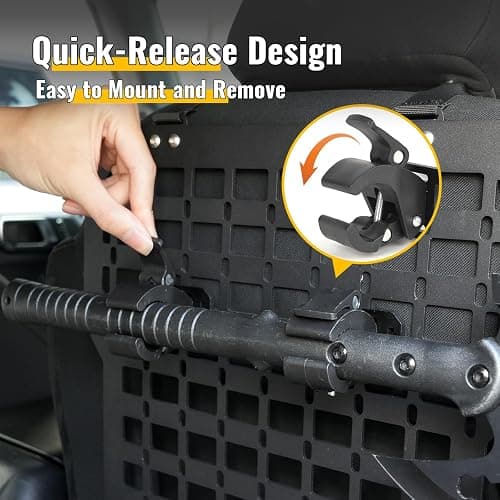 GEARZONE Quick Release Clamp Shovel Mount for MOLLE Panel Attachments for Tactical Backpack MOLLE Bag Molle Attachments for Shovel, Axe, and Tools, 2-Pack thumbnail 2